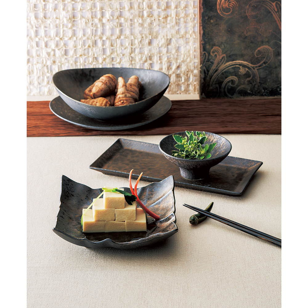 MJ118-409 足付小鉢 12cm シリーズ M.STYLE Japonais Vol.6_QR.No.049