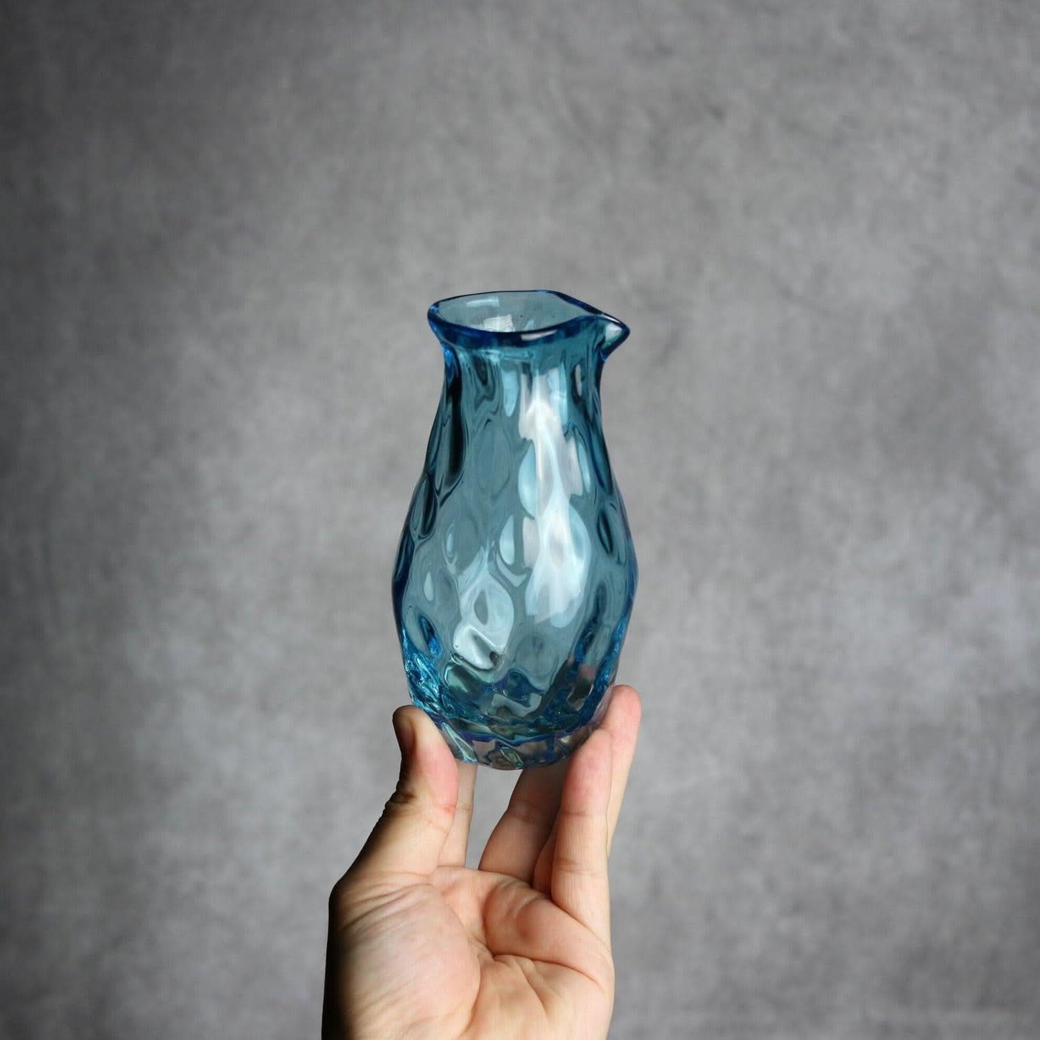 みなも徳利 水色 琉球ガラス ガラス工房清天｜ガラス工房 清天