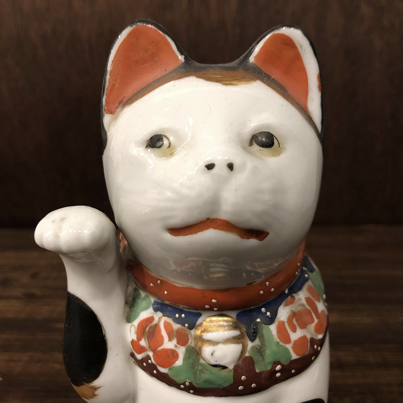 招き猫 古瀬戸 約21cm 完品 ジャパン アンティーク オリジナル | OLDS