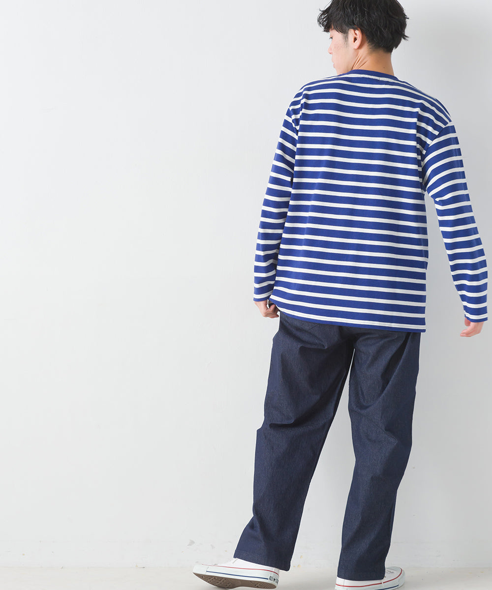 OMNES PURPLE LABEL】メンズ 10番単ボーダー長袖Tシャツ【6124-5481】