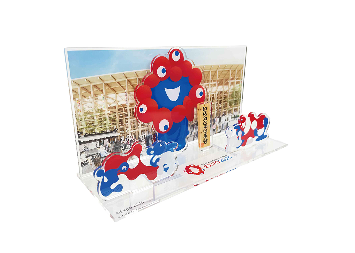 ミャクミャクモニュメント「いらっしゃい」アクリルスタンドジオラマ