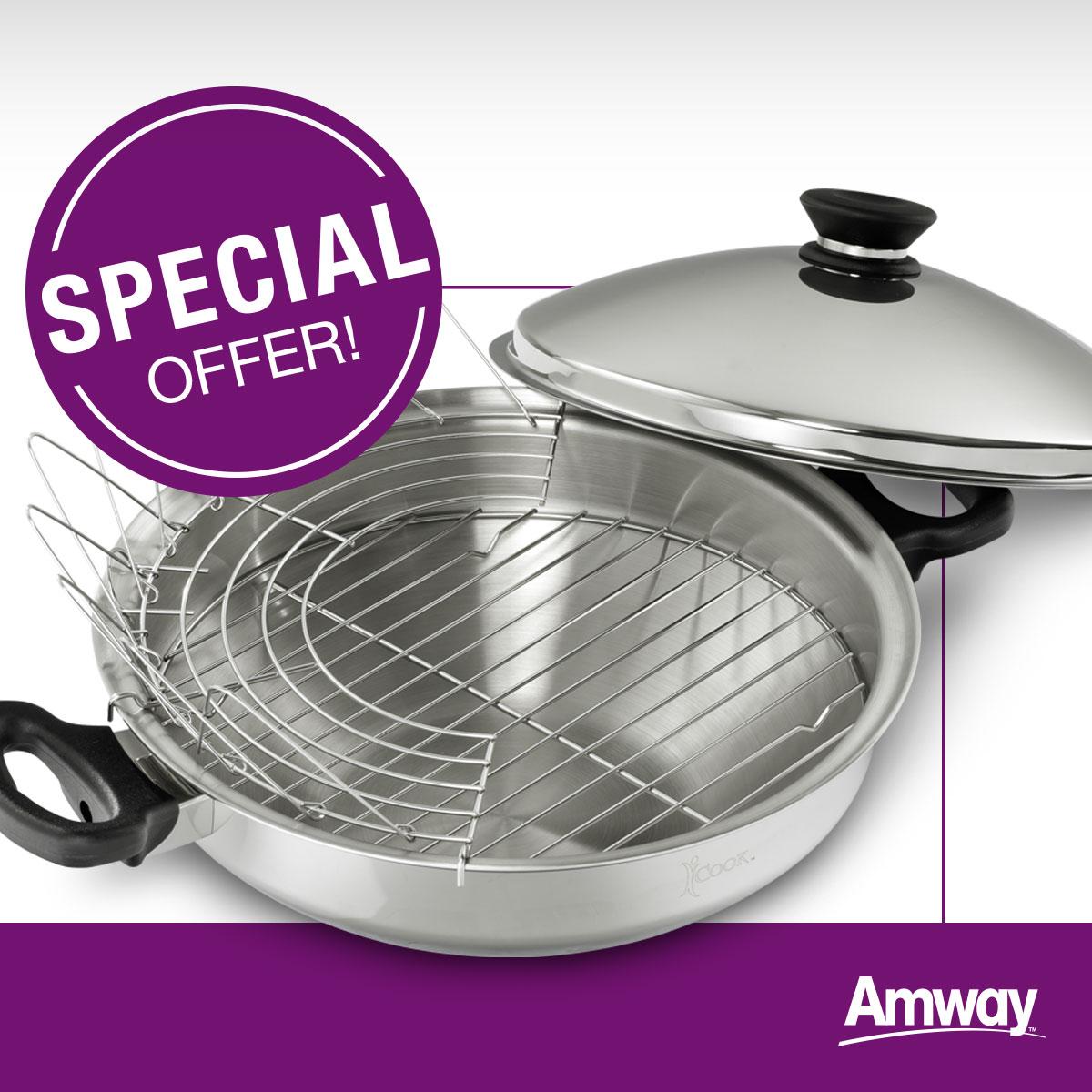 Amway Queen Wok 未開封 KCTN05104 ICK1227C Amway Queen Wok 未開封