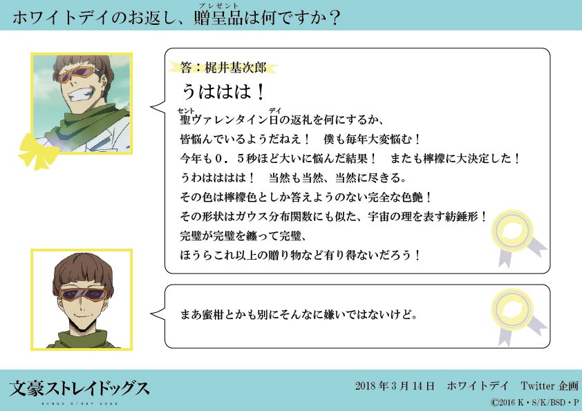 HAPPY WHITEDAY!】ホワイトデーのお返し、贈呈品は何ですか？ 梶井