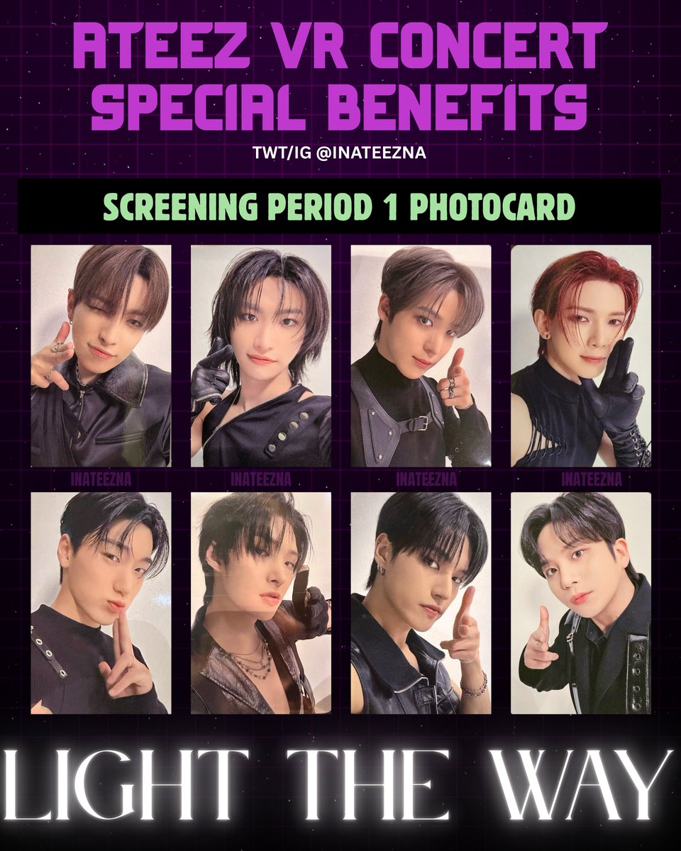 ATEEZ VR CONCERT : LIGHT THE WAY PHOTOCARD PC TEMPLATE Phase