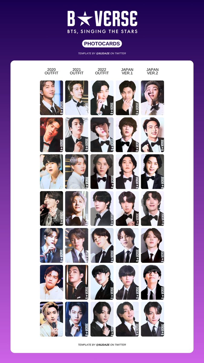 BTS BVERSE PHOTOCARD PC WISHLIST WL TEMPLATES✨ ⭐️ B☆VERSE PC