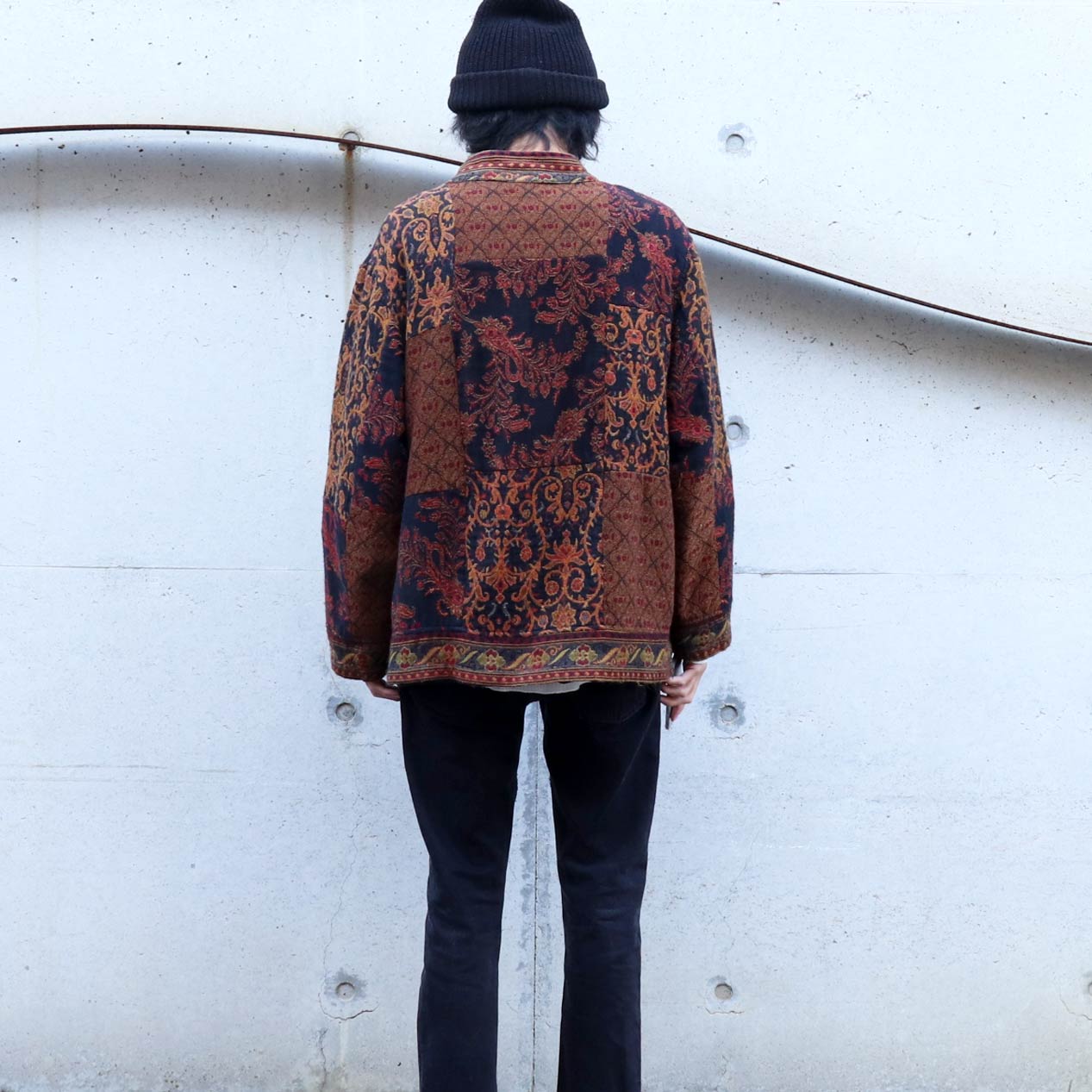 POST JUNK / 90's WHITE STAG パッチワーク チャイナジャケット