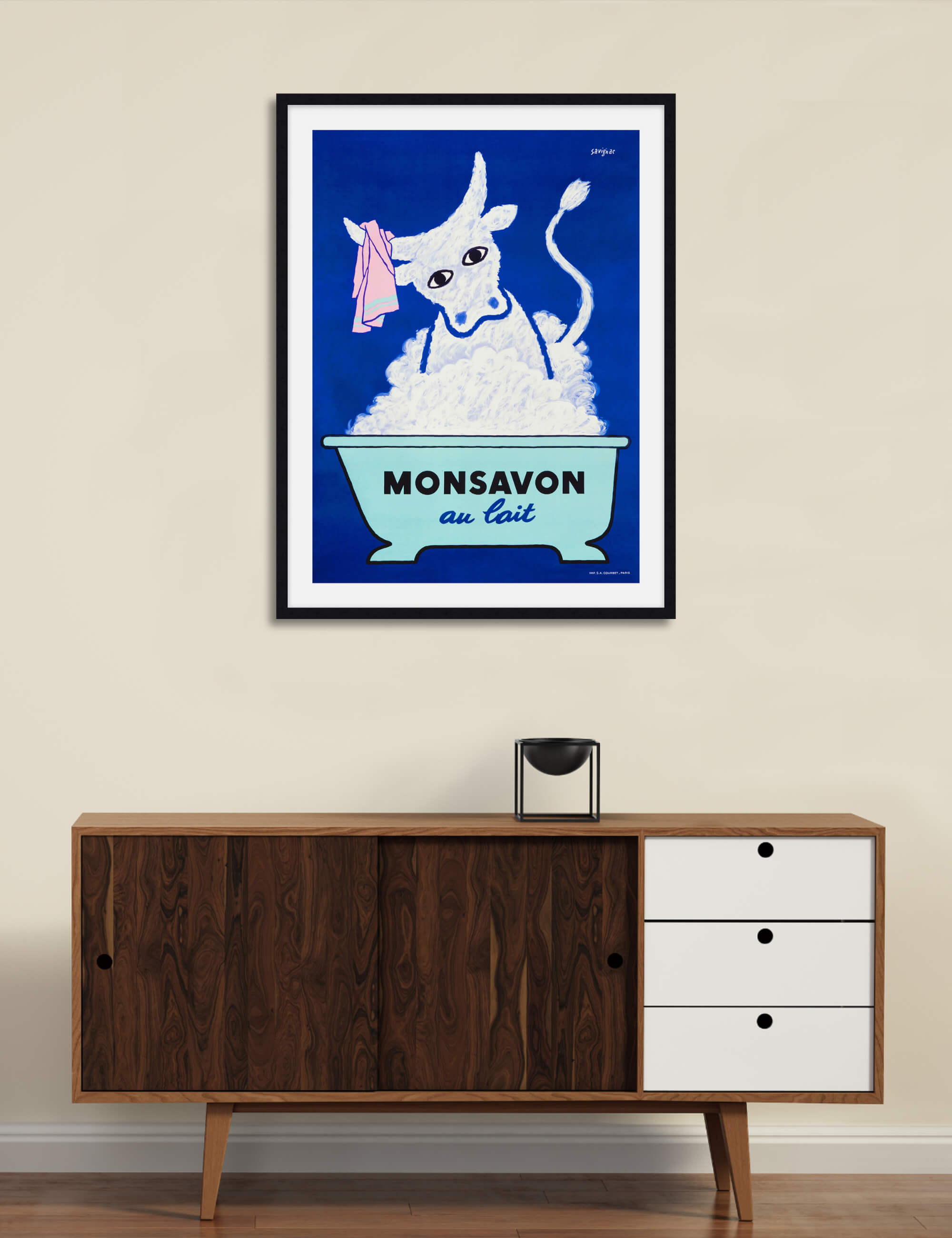 Monsavon Au Lait Art Print by Ray Savignac | Pop Motif
