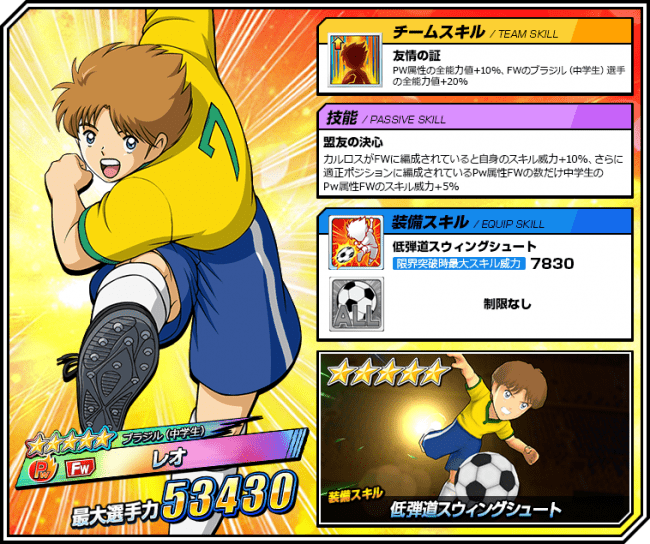 キャプテン翼ZERO ～決めろ！ミラクルシュート～』ブラジル選手