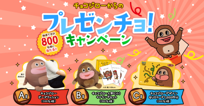 サク山チョコ次郎」のゆる～くてかわいいオリジナルグッズが合計800名