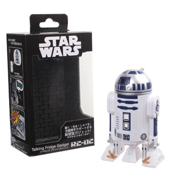 冷蔵庫を開けたらR2-D2が挨拶をしてくれる。動いて光ってしゃべる