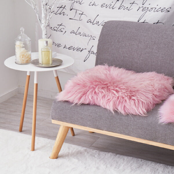 ムートン 座布団 チェアパット 40×40cm ファー 原皮 座布団 シート