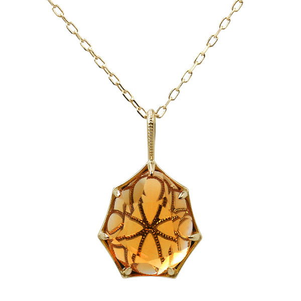 数量限定 シトリン ペンダントトップ HANA・KAGE チェーン無しPT900