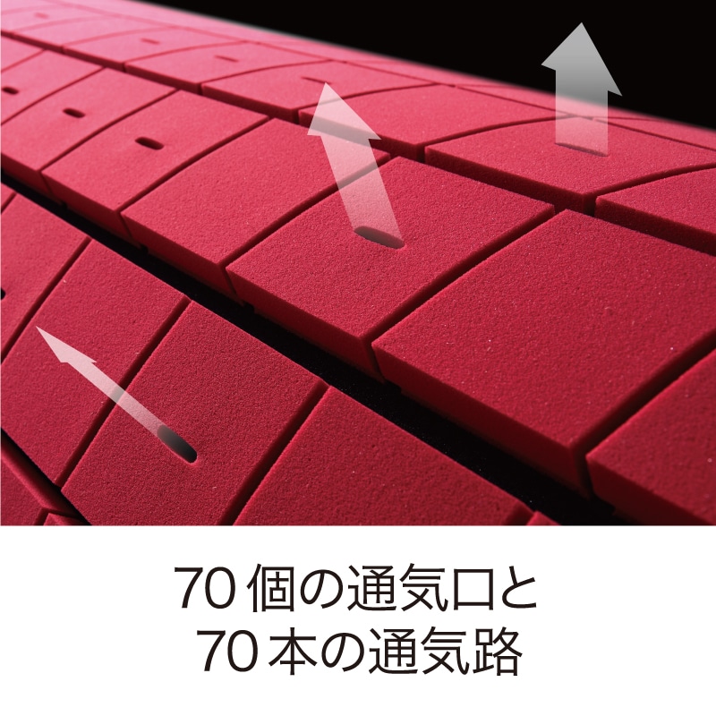エアーSX]マットレス／REGULAR （シングル）9×97×195cm レッド 表地