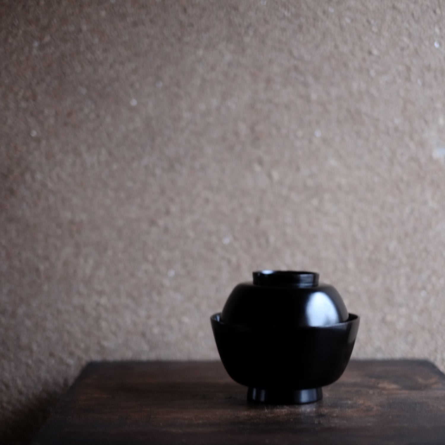 時代 輪島塗 黒漆蓋付椀 (明治時代) – 逢季荘