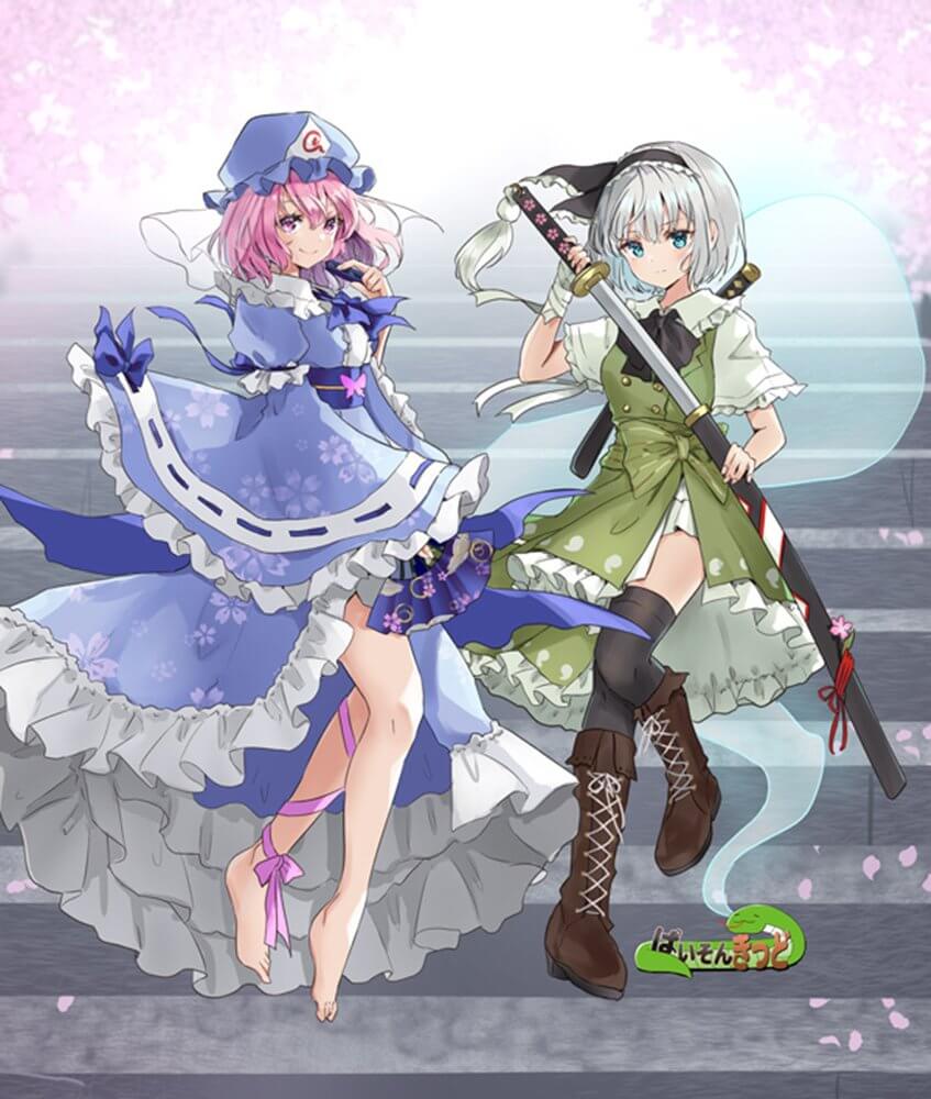 新品】東方project「魂魄妖夢、西行寺幽々子」12-1眼鏡ケース(クロス