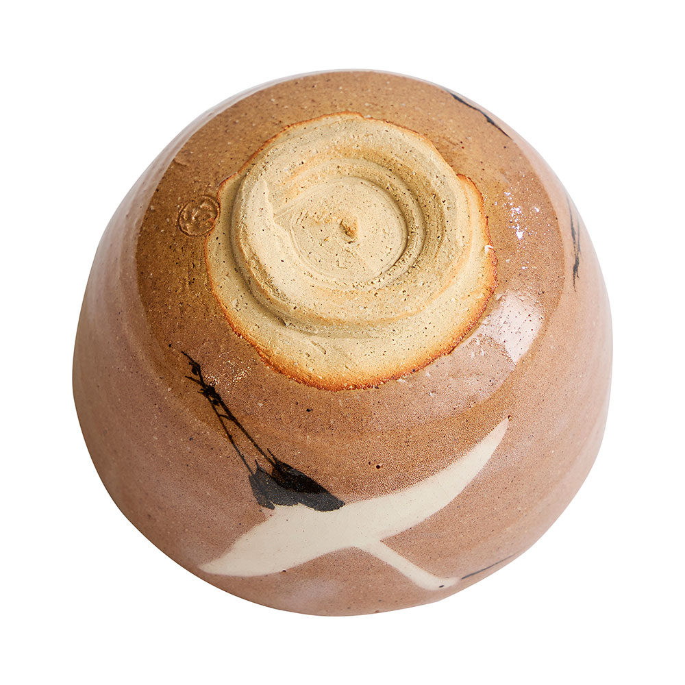 東雲焼 横井米禽 不俊斎好立鶴小蓋茶碗 6客 大正期 樂焼 RAKU WARE｜樂