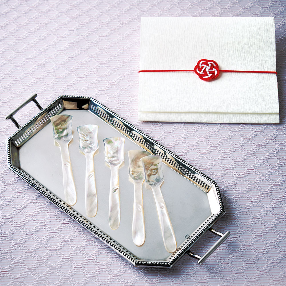 白蝶貝真珠の母貝のスプーン 5本組: キッチン雑貨 | スイーツ・グルメ