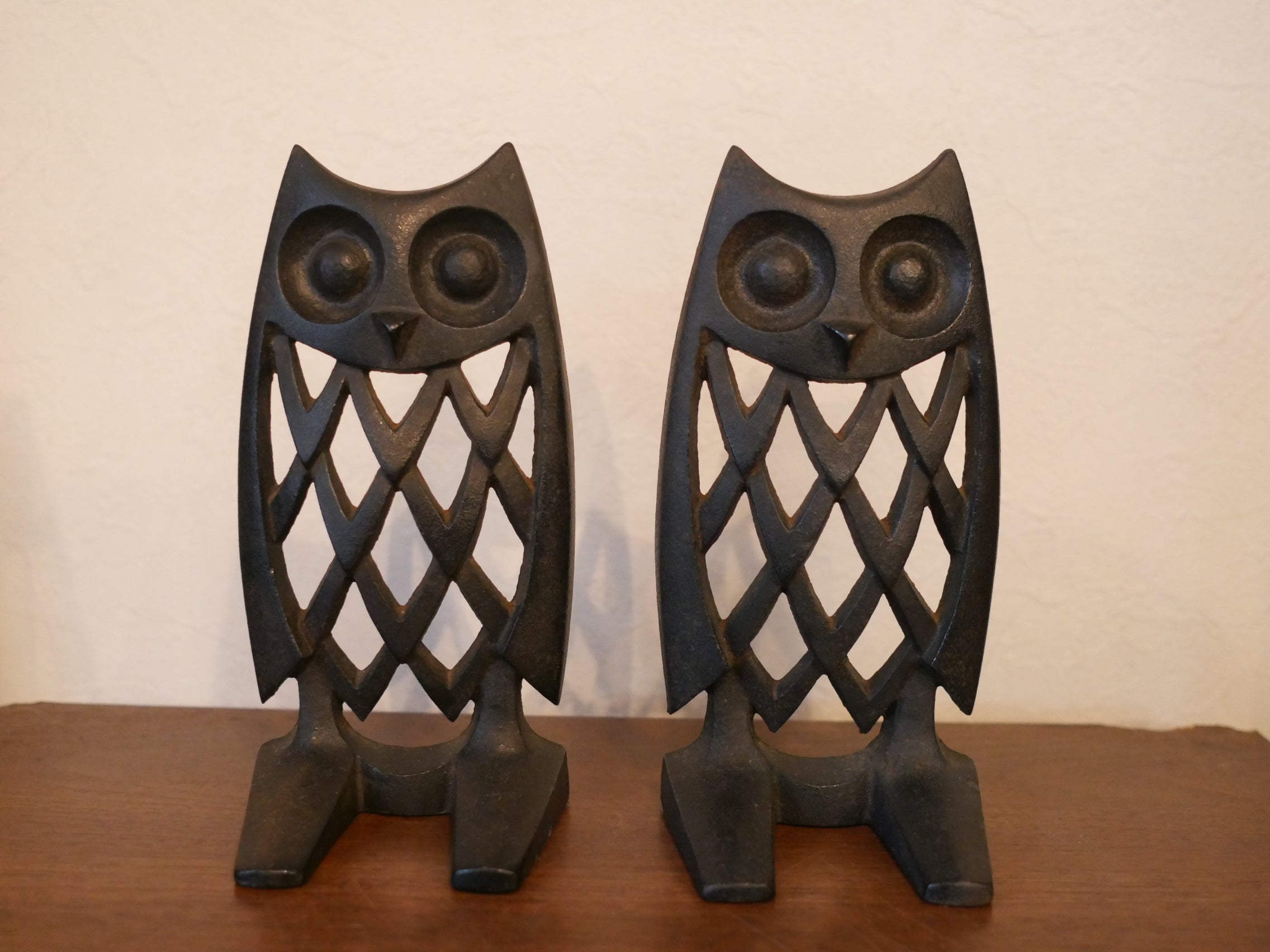 南部鉄器 ミミズクのブックエンド 馬場忠寛 ヴィンテージ 伝統工芸