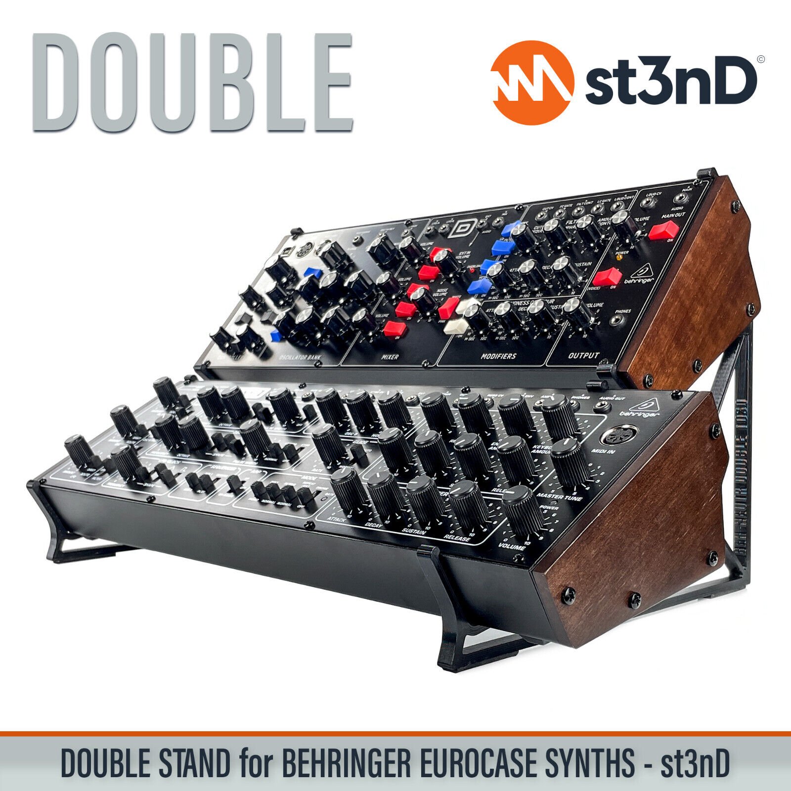 DOUBLE STAND for BEHRINGER 70HP/80HP EURORACK CASE SYNTHS - Synth