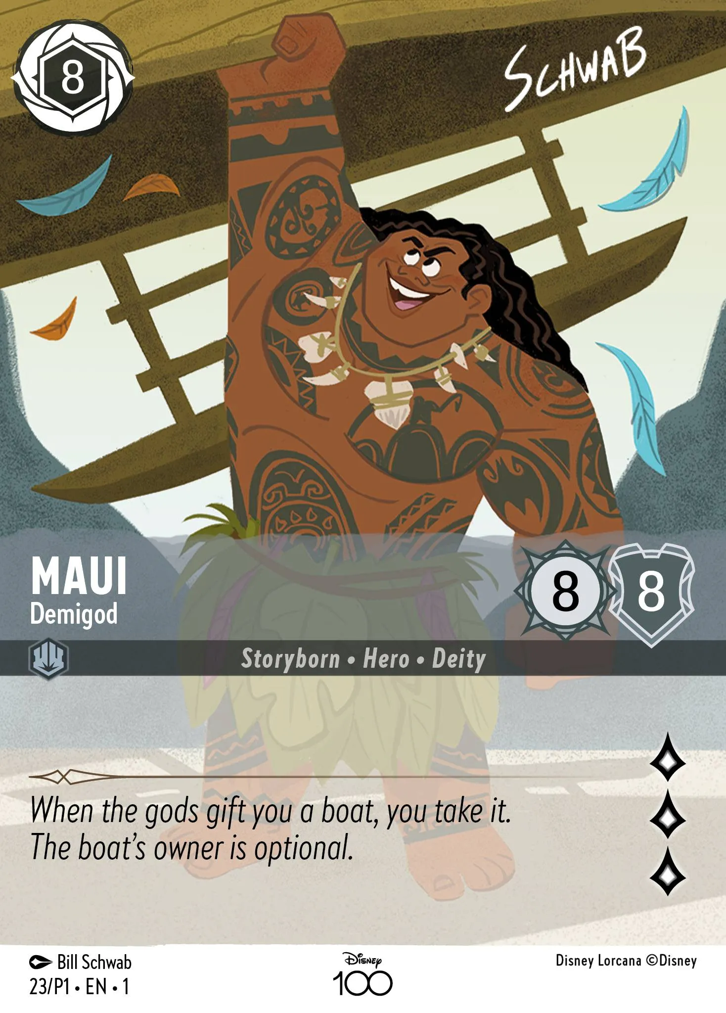 P1-023 Maui - Demigod Lorcana Card | Disney Lorcana