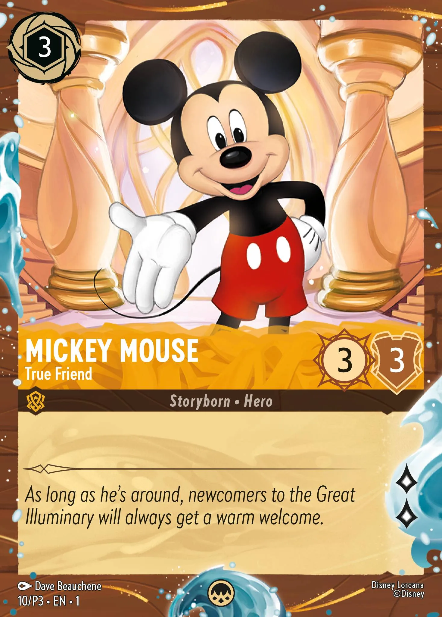 D23-007 Mickey Mouse - Playful Sorcerer Lorcana Card | Disney Lorcana