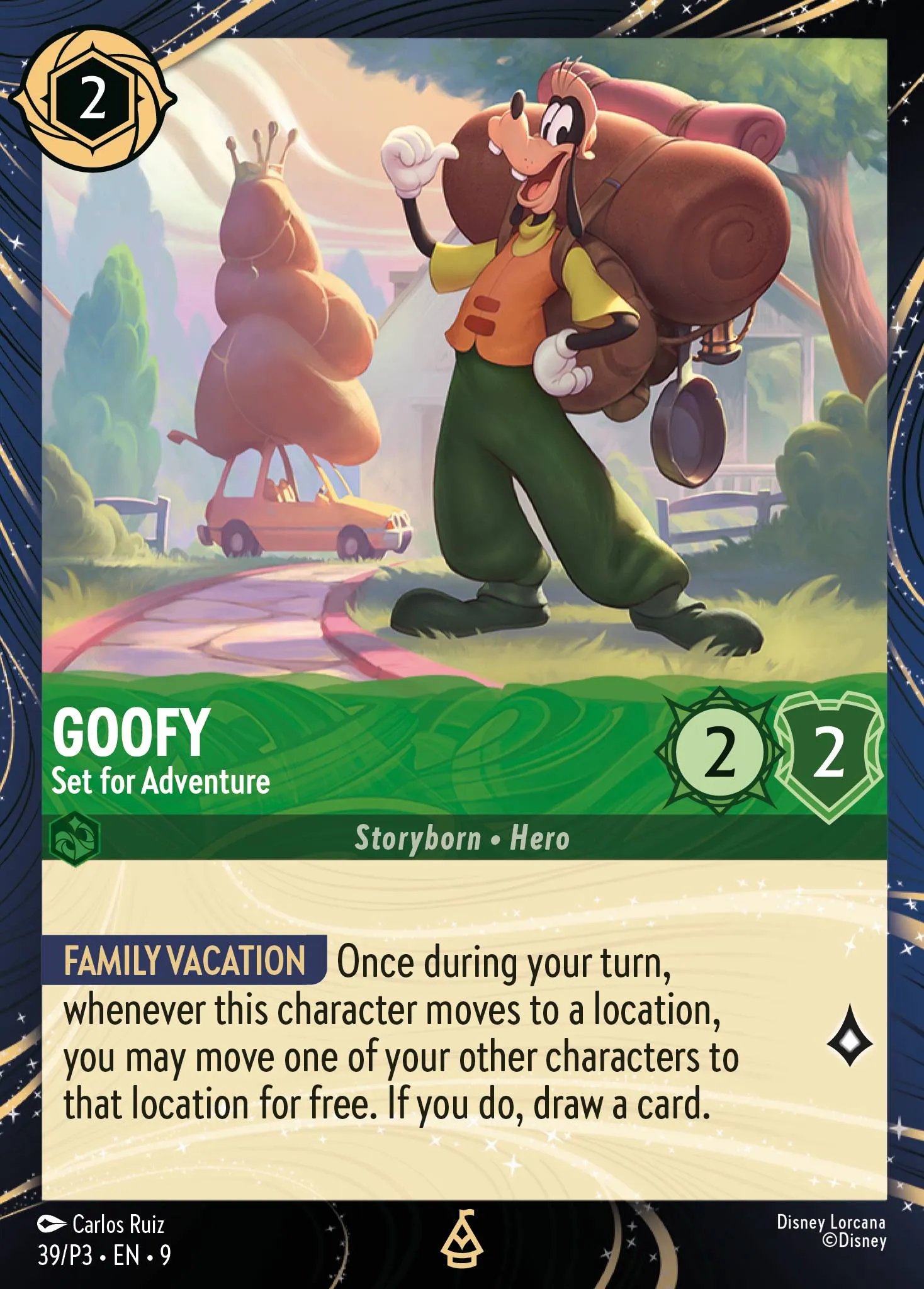 004-107 Goofy - Super Goof Lorcana Card | Disney Lorcana