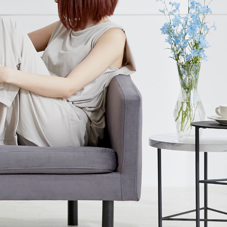 2人掛けソファ ベルベット調 コンパクト [幅125] | 【公式】LOWYA