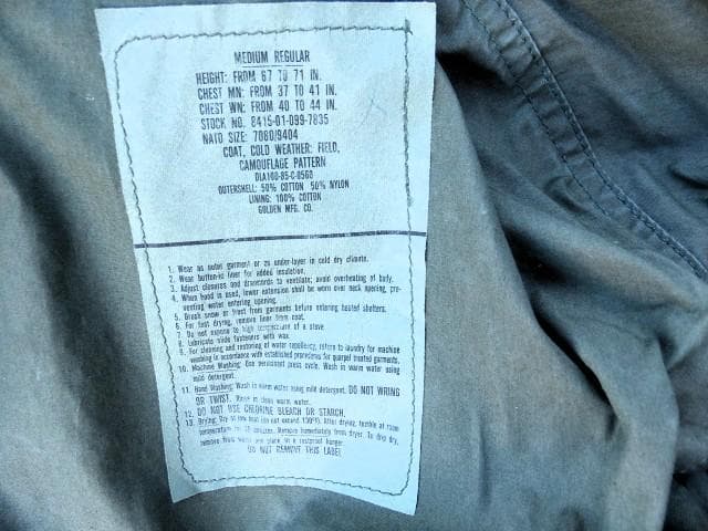 1985\" 米軍実物 Ｍ65 フィールドジャケット ウッドランド　M-R 279