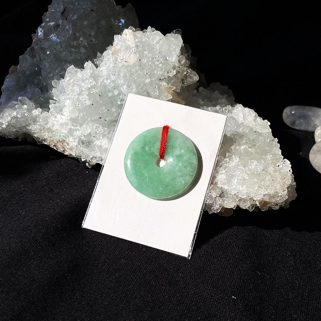 【古の守護、平安を紡ぐ】翡翠 平安扣（へいあんこう）