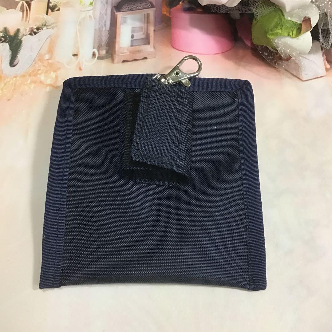 パスケース入れ　パスポケット　ハンドメイド　撥水加工生地　刺繍　水色系