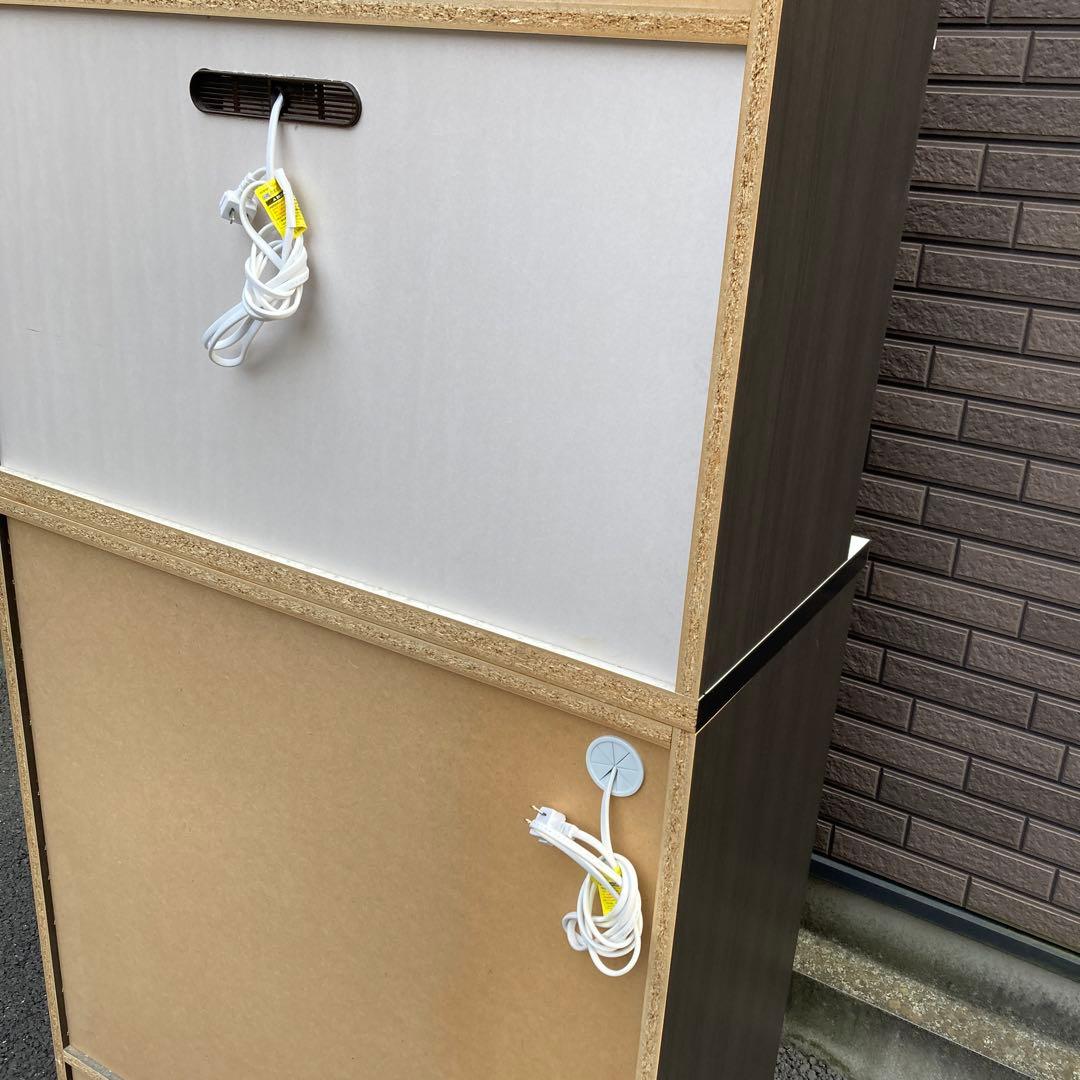 なお☆マンションOKのキッチンボードなんと奥行45cm組立なしスグクル