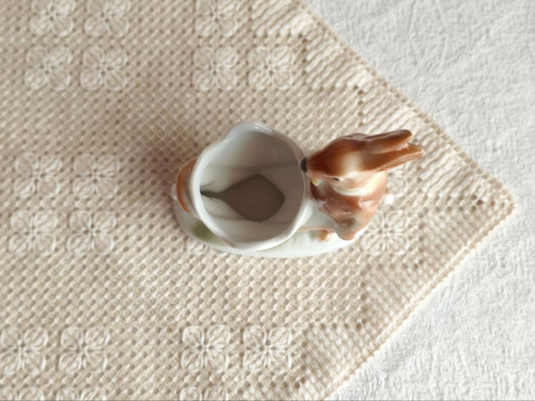 * pottery rabbit ୨୧ * お手伝い上手な ステキなうさぎさん