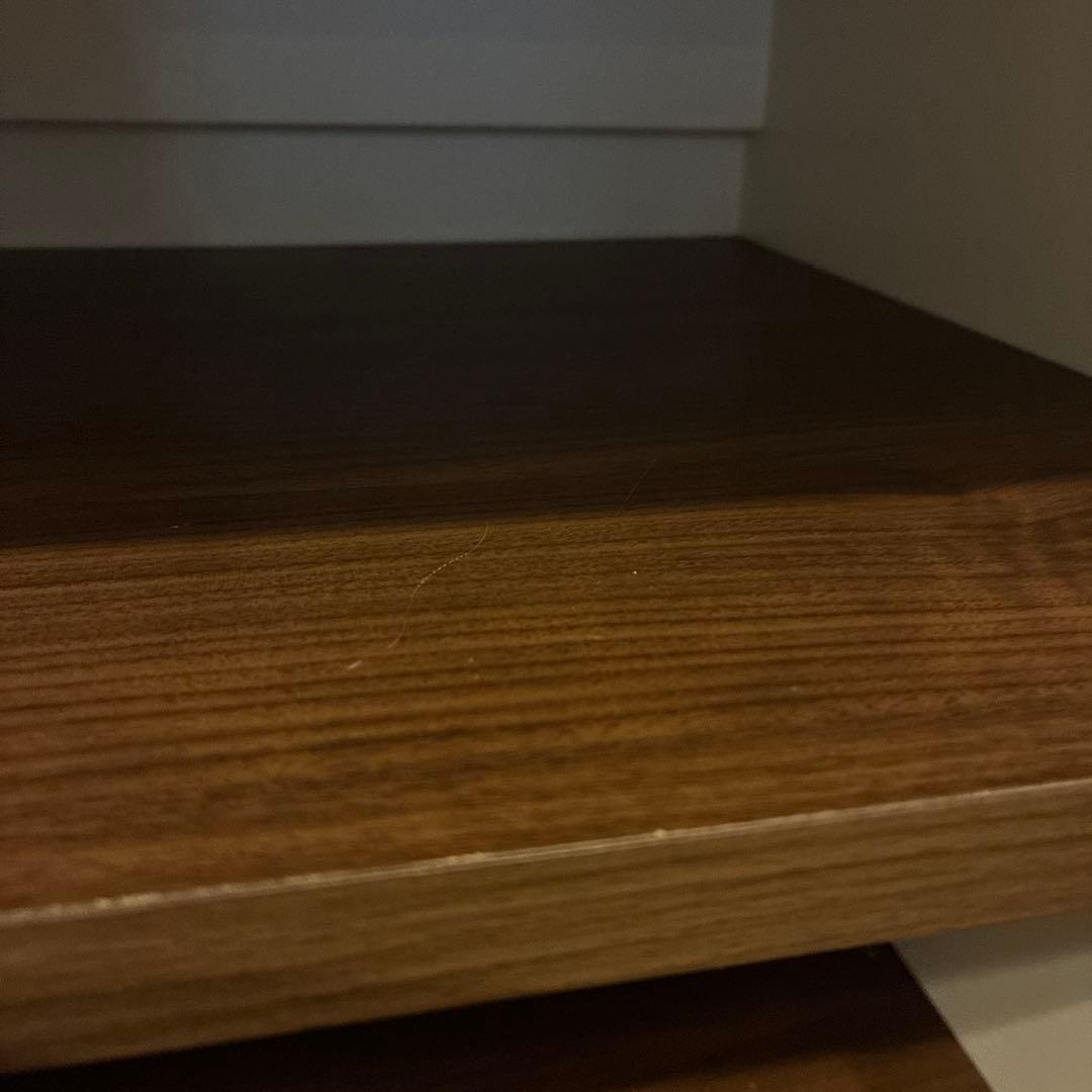 AYANOホワイト木製食器棚 スライド扉付き