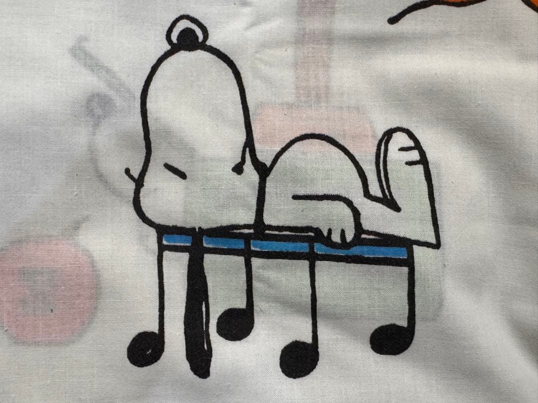 【美品】スヌーピーヴィンテージツインフラットシーツ/sleep柄/キズ無し