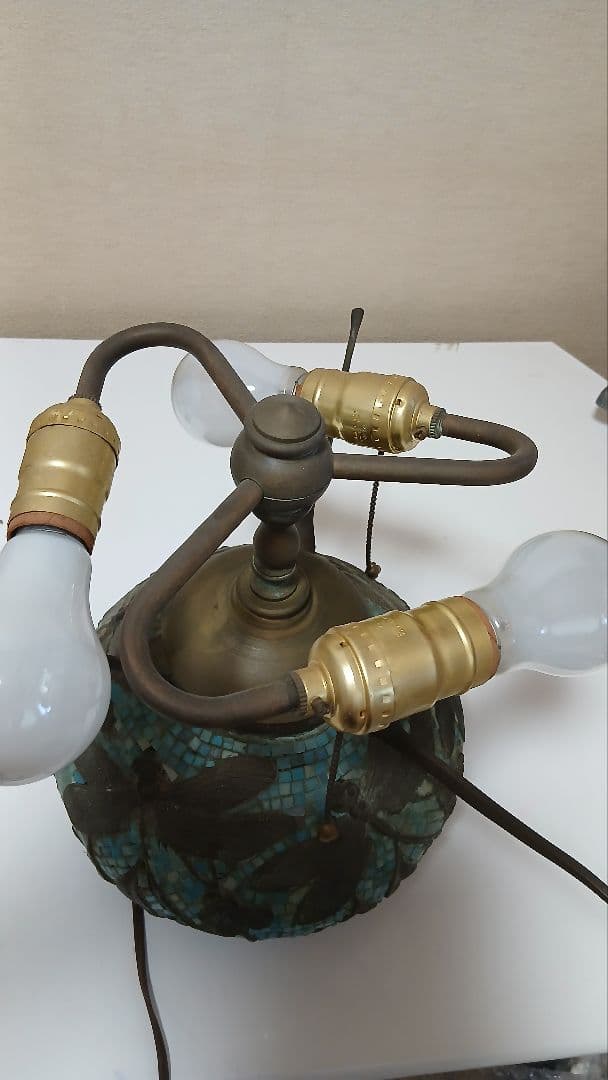 ティファニー　ドラゴンフライ　アンティーク品ステンドグラス　フロアスタンド