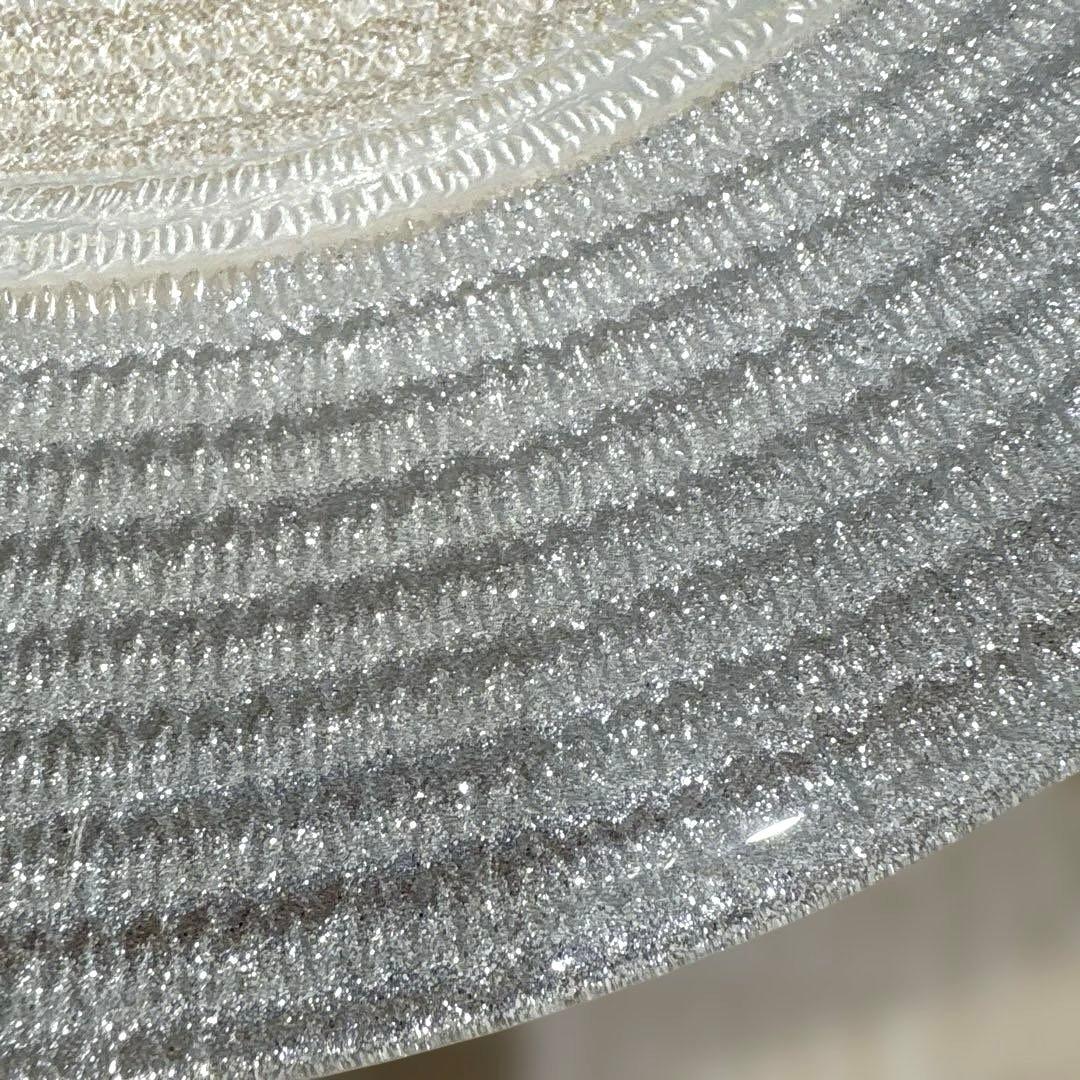 未使用】IVV ガラス皿 31㎝ ゴールド、シルバー2枚セット イタリア製