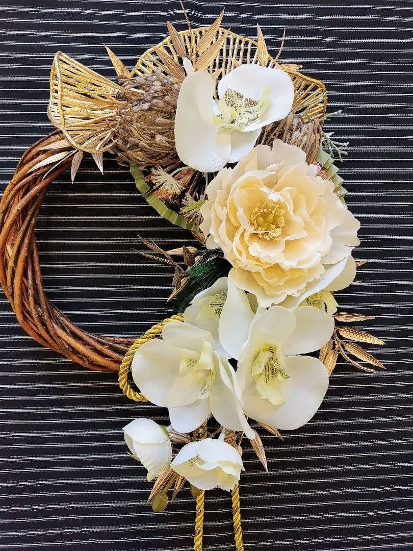 しめ縄リース　しめ縄　お正月飾り　お正月リース　フラワーリース　玄関リース