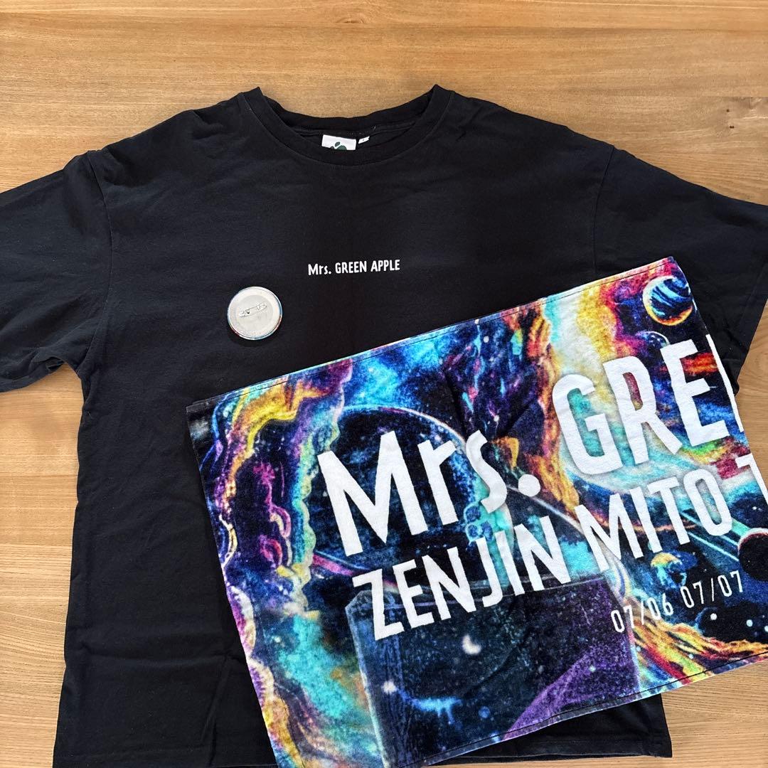 Mrs. GREEN APPLE ゼンジン Tシャツ タオル 非売品缶バッチ - メルカリ