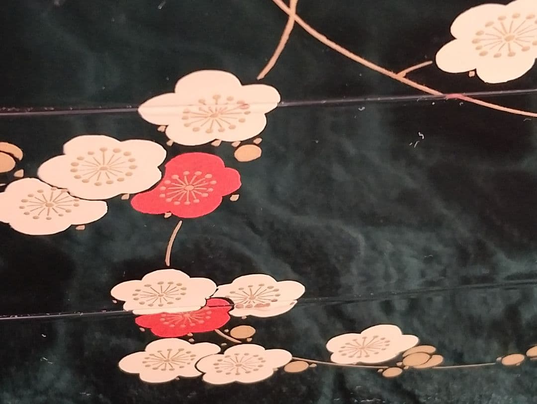 本漆 重箱 梅の花
