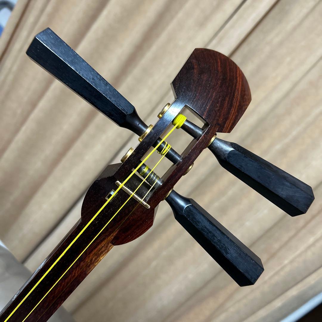 リプル張替済　太棹　金細　綾杉　紅木　津軽三味線　トチ多数