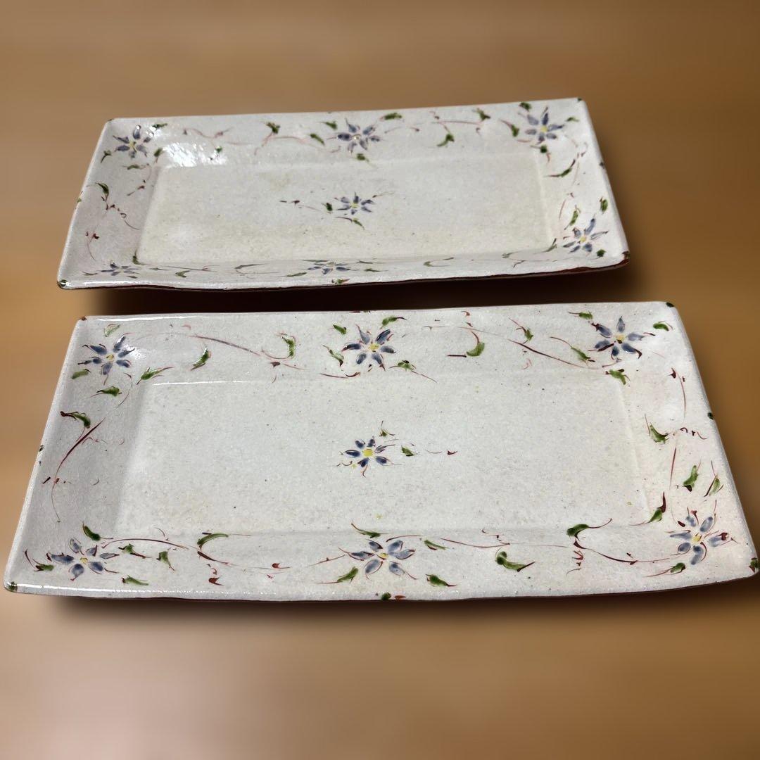 藤田佳三　鉄絵　皿2枚セット